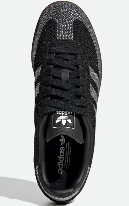 Adidas Samba OG 'Rhinestone' Women's Sneakers - Black Silver IH9052