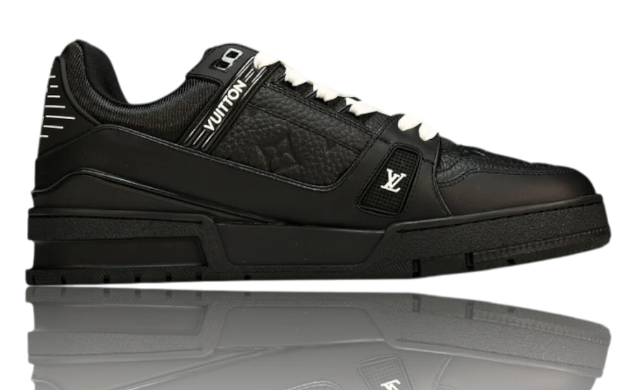 Louis Vuitton LV Trainer Low 'Monogram Black Embossed' Sneakers - Style 1AAREY