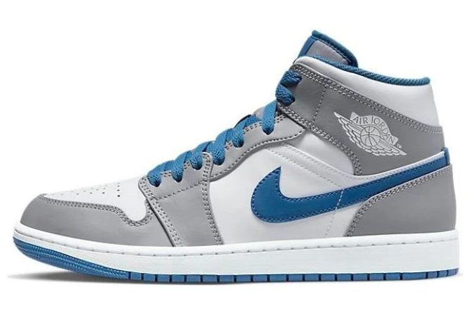 Air Jordan 1 Mid ‘Cement Grey / True Blue’ (DQ8426-014)