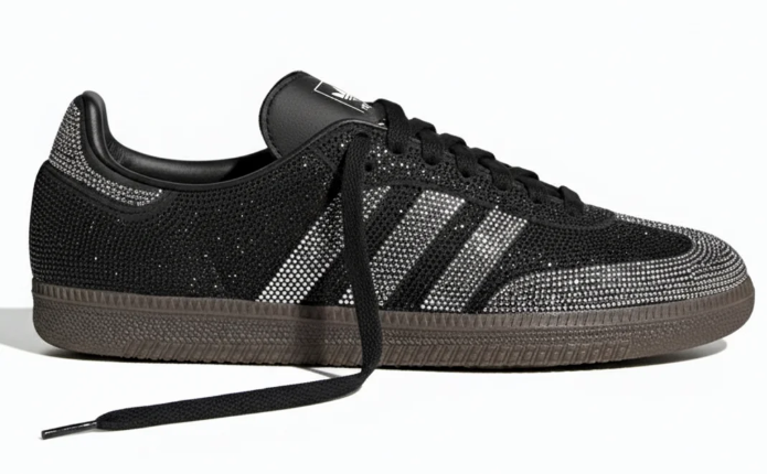 Adidas Samba OG 'Rhinestone' Women's Sneakers - Black Silver IH9052