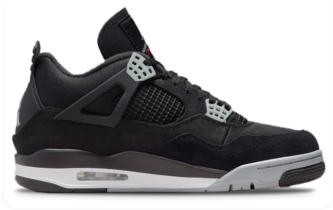 Air Jordan 4 Retro SE 'Black Canvas' DH7138-006 Men's Sneakers