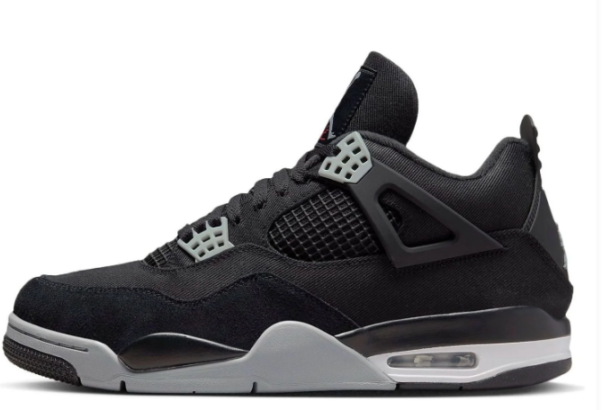 Air Jordan 4 Retro SE 'Black Canvas' DH7138-006 Men's Sneakers