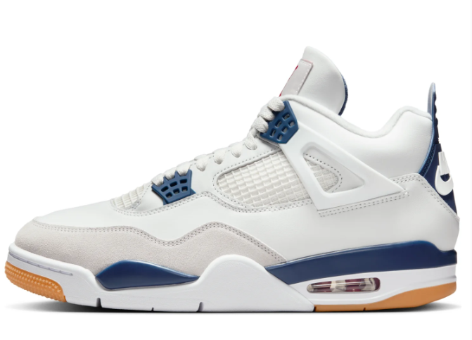 Air Jordan 4 Retro SB 'White Navy' DR5415-100 Men's Sneakers