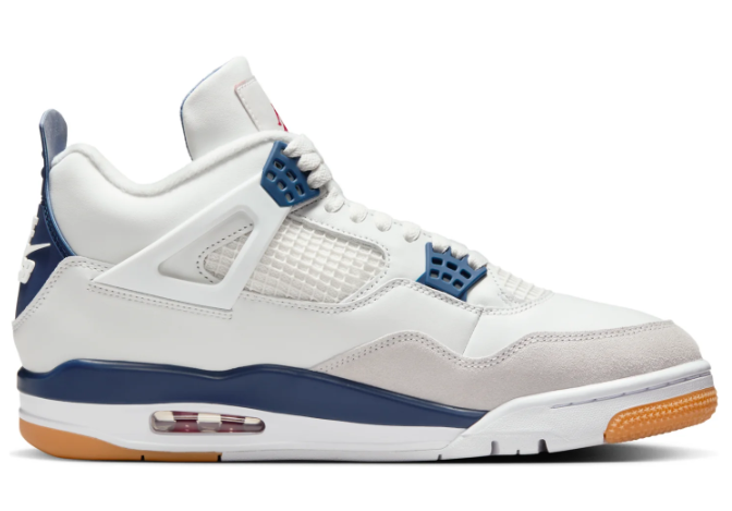Air Jordan 4 Retro SB 'White Navy' DR5415-100 Men's Sneakers