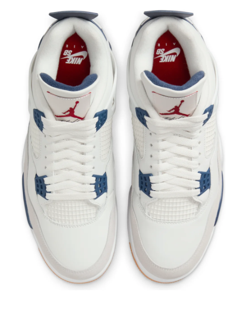 Air Jordan 4 Retro SB 'White Navy' DR5415-100 Men's Sneakers