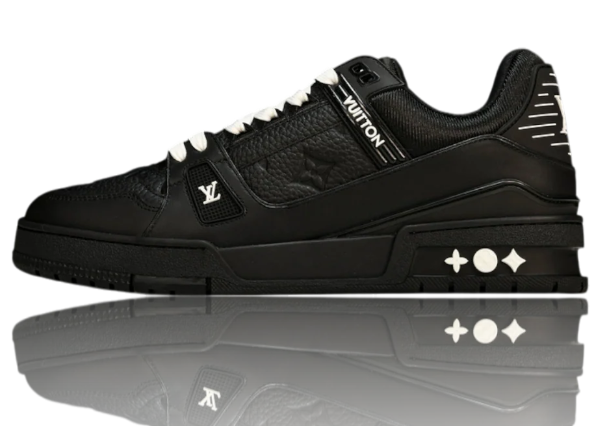Louis Vuitton LV Trainer Low 'Monogram Black Embossed' Sneakers - Style 1AAREY