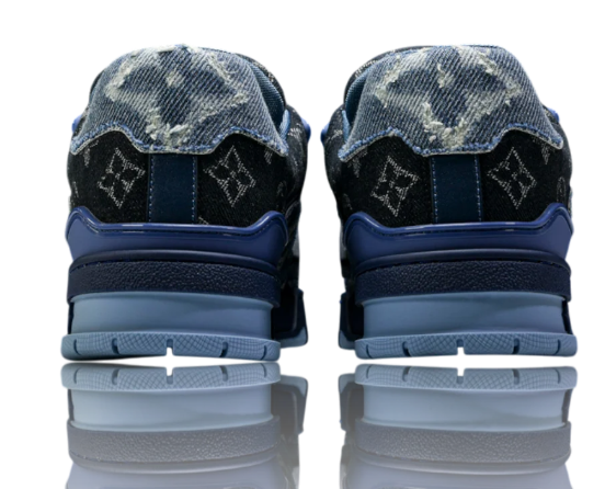 Louis Vuitton LV Trainer Low 'Monogram Denim' Sneakers - White Blue 1AC4YW